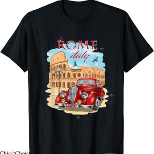 Roma Retro T-Shirt Cool Colosseum Souvenirs Shirt Trending