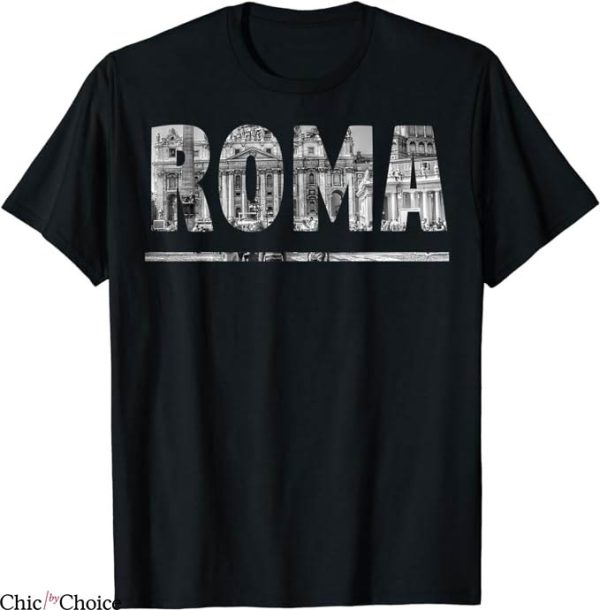 Roma Retro T-Shirt Image Cut Out Fashion T-Shirt Trending