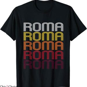 Roma Retro T-Shirt Wordmark Pattern T-Shirt Trending