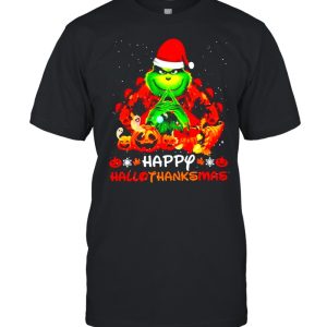 Santa Grinch Happy Hallothanksmas Halloween 2021 shirt Santa Grinch Happy Hallothanksmas Halloween 2021 shirt