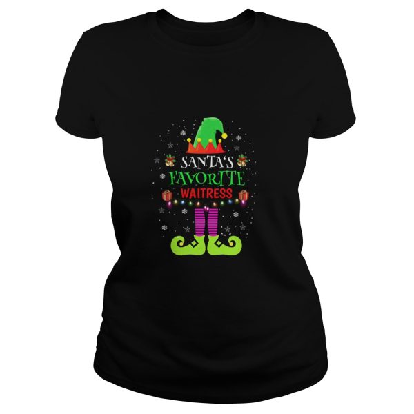 Santa’s favorite Waitress Elf shirt, hoodie, long sleeve