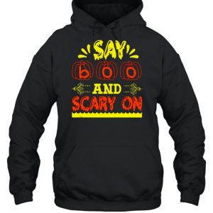 Say boo and scary on Halloween shirt 4 Say boo and scary on Halloween shirt 5