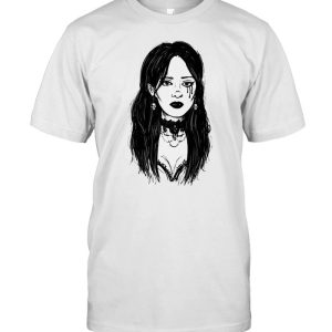 Sexy Goth Girl Vampire Horror Undead Illustrated T-shirt Sexy Goth Girl Vampire Horror Undead Illustrated T-shirt