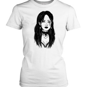 Sexy Goth Girl Vampire Horror Undead Illustrated T-shirt 1 Sexy Goth Girl Vampire Horror Undead Illustrated T shirt 2
