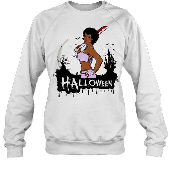 Sexy black girl magic Halloween costume melanin queen afro shirt