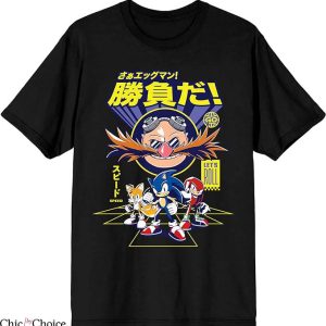 Shadow The Hedgehog T-Shirt Group Art T-Shirt Movie