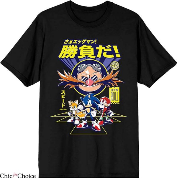 Shadow The Hedgehog T-Shirt Group Art T-Shirt Movie