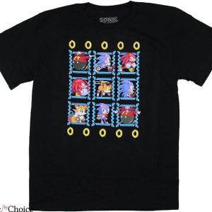 Shadow The Hedgehog T-Shirt Pixel Character Grid Video Game