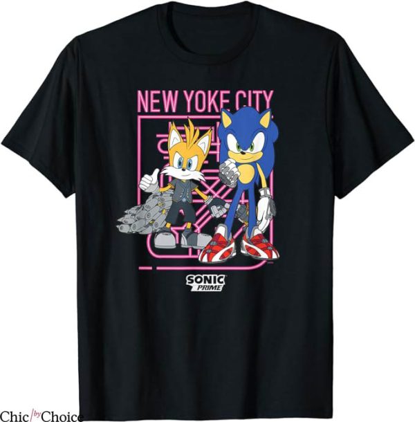 Shadow The Hedgehog T-Shirt Sonic Prime New Yoke City TShirt