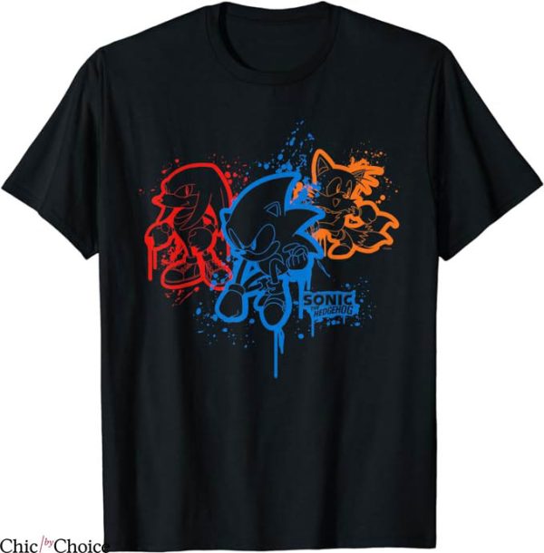 Shadow The Hedgehog T-Shirt Spray Paint T-Shirt Movie