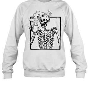 Skeleton Drinking Coffee Caffeine Cool Halloween T-shirt 3 Skeleton Drinking Coffee Caffeine Cool Halloween T shirt 4