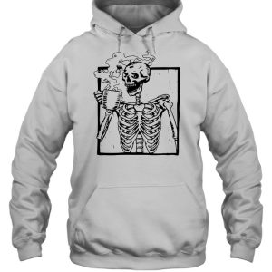 Skeleton Drinking Coffee Caffeine Cool Halloween T-shirt 4 Skeleton Drinking Coffee Caffeine Cool Halloween T shirt 5