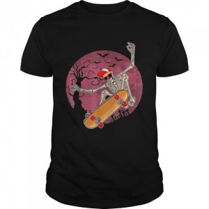 Skeleton Skater Skateboard Halloween Shirt 1
