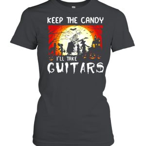 Skeleton keep the candy I’ll take guitars Halloween shirt