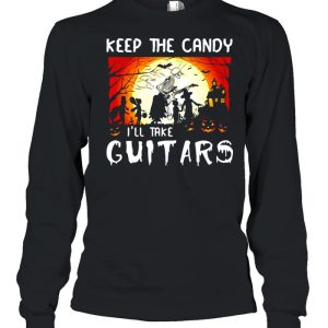 Skeleton keep the candy I’ll take guitars Halloween shirt 2 Skeleton keep the candy I'll take guitars Halloween shirt 3