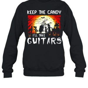 Skeleton keep the candy I’ll take guitars Halloween shirt 3 Skeleton keep the candy I'll take guitars Halloween shirt 4