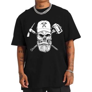 Skull With Beard And Hat T-shirt Skull With Beard And Hat T-shirt