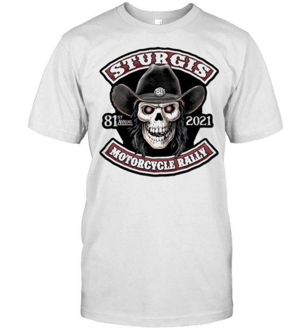 Skull sturgis 81st annual 2021 motorcycle rally shirt