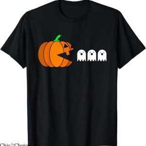 Smashing Pumpkins T-Shirt Funny Pumpkin Eating Ghost Tee