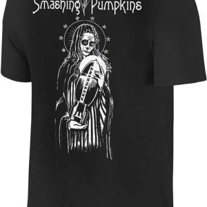 Smashing Pumpkins T-Shirt Skeleton Holds Pumpkins Halloween