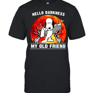 Snoopy Hello Darkness My Old Friend Moon Halloween T shirt 1