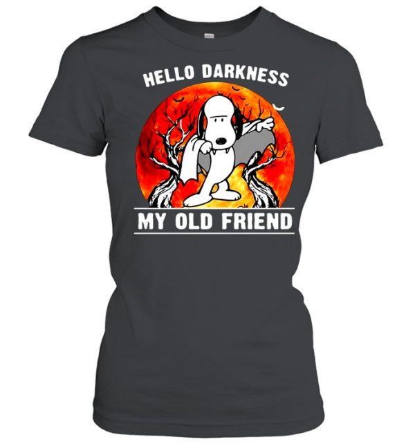 Snoopy Hello Darkness My Old Friend Moon Halloween T-shirt