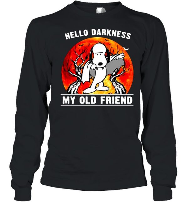 Snoopy Hello Darkness My Old Friend Moon Halloween T-shirt