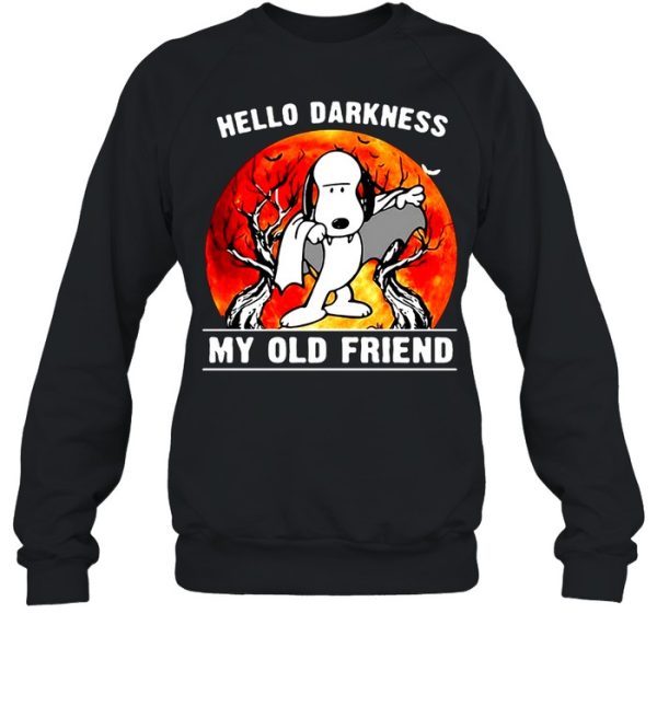 Snoopy Hello Darkness My Old Friend Moon Halloween T-shirt