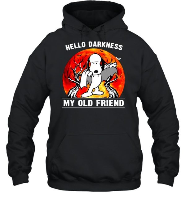 Snoopy Hello Darkness My Old Friend Moon Halloween T-shirt