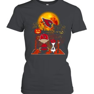 Snoopy and Charlie Brown Pumpkin Arizona Cardinals Halloween Moon shirt