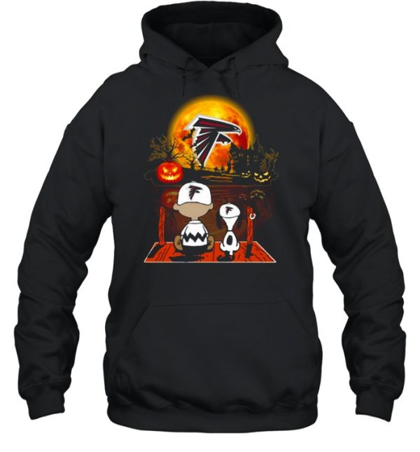 Snoopy and Charlie Brown Pumpkin Atlanta Falcons Halloween Moon shirt