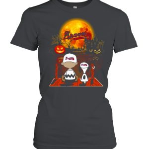 Snoopy and Charlie Brown Pumpkin Braves Halloween Moon shirt 1 Snoopy and Charlie Brown Pumpkin Braves Halloween Moon shirt 2