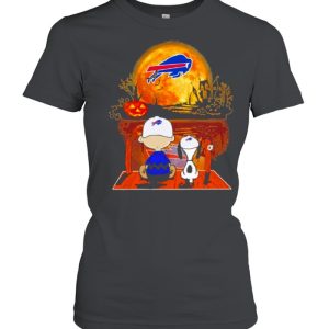 Snoopy and Charlie Brown Pumpkin Buffalo Bills Halloween Moon shirt 1 Snoopy and Charlie Brown Pumpkin Buffalo Bills Halloween Moon shirt 2