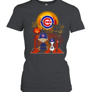 Snoopy and Charlie Brown Pumpkin Chicago Cubs Halloween Moon shirt 1 Snoopy and Charlie Brown Pumpkin Chicago Cubs Halloween Moon shirt 2