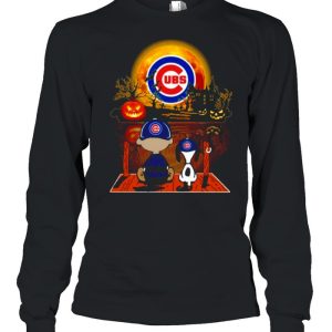 Snoopy and Charlie Brown Pumpkin Chicago Cubs Halloween Moon shirt 2 Snoopy and Charlie Brown Pumpkin Chicago Cubs Halloween Moon shirt 3