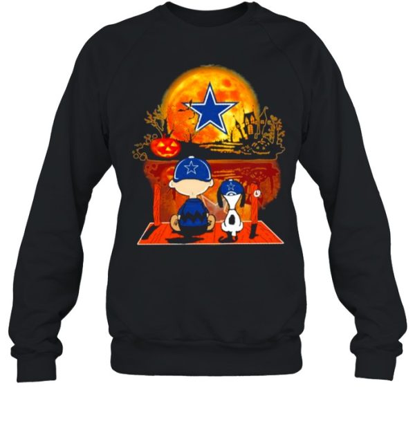 Snoopy and Charlie Brown Pumpkin Dallas Cowboys Halloween Moon shirt