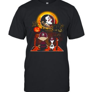 Snoopy and Charlie Brown Pumpkin Florida State Seminoles Halloween Moon shirt