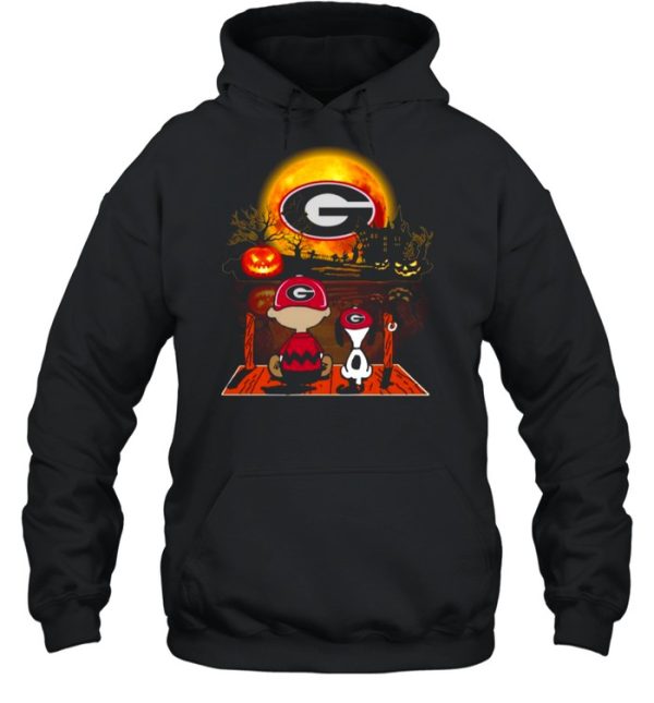 Snoopy and Charlie Brown Pumpkin Georgia Bulldogs Seminoles Halloween Moon shirt