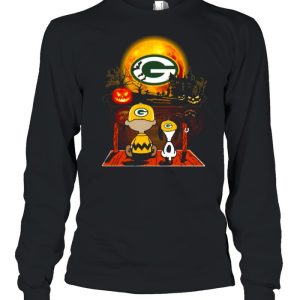 Snoopy and Charlie Brown Pumpkin Green Bay Packers Halloween Moon shirt 2 Snoopy and Charlie Brown Pumpkin Green Bay Packers Halloween Moon shirt 3