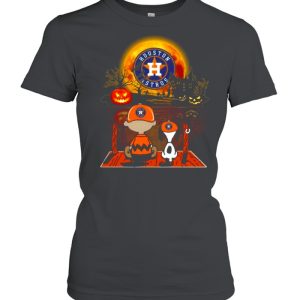 Snoopy and Charlie Brown Pumpkin Houston Astros Halloween Moon shirt