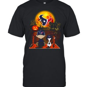 Snoopy and Charlie Brown Pumpkin Houston Texans Halloween Moon shirt 1