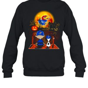 Snoopy and Charlie Brown Pumpkin Kansas Jayhawks Halloween Moon shirt 3 Snoopy and Charlie Brown Pumpkin Kansas Jayhawks Halloween Moon shirt 4