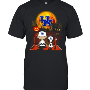 Snoopy and Charlie Brown Pumpkin Kentucky Wildcats Halloween Moon shirt 1
