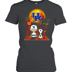 Snoopy and Charlie Brown Pumpkin Kentucky Wildcats Halloween Moon shirt 2