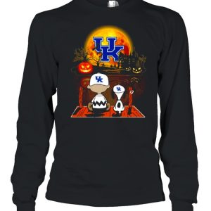 Snoopy and Charlie Brown Pumpkin Kentucky Wildcats Halloween Moon shirt 3
