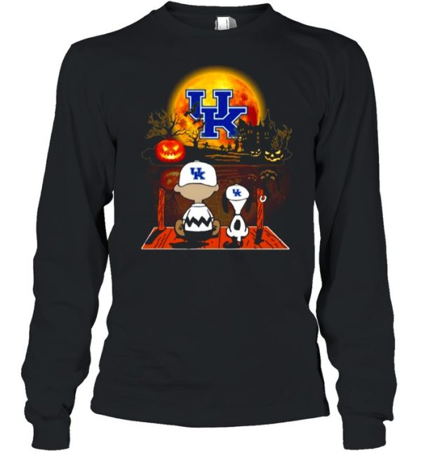 Snoopy and Charlie Brown Pumpkin Kentucky Wildcats Halloween Moon shirt