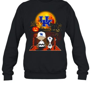Snoopy and Charlie Brown Pumpkin Kentucky Wildcats Halloween Moon shirt 4