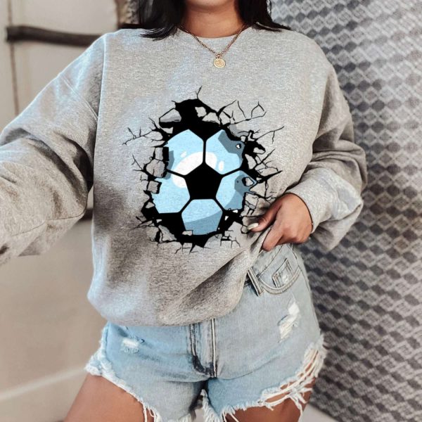 Soccer Ball Breaking Wall T-shirt