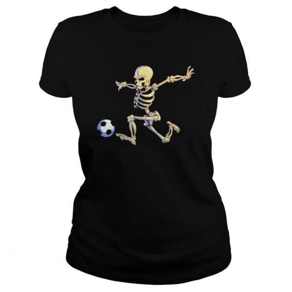 Soccer Skeleton Halloween Men Boys Soccer Player Halloween Shirt