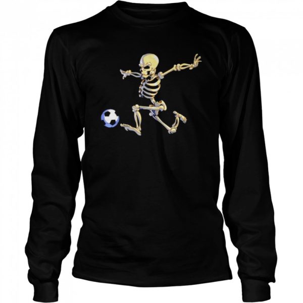 Soccer Skeleton Halloween Men Boys Soccer Player Halloween Shirt